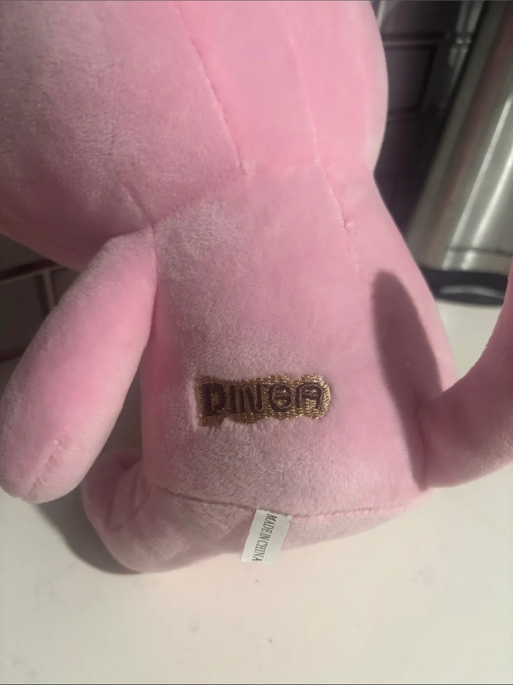 Dings Pink Plush Cat Toy - Soft Stuffed Pet Plush
